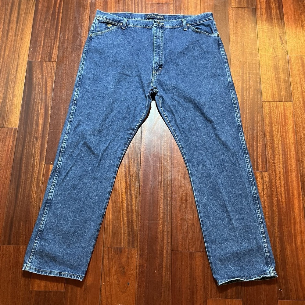 Wrangler Jeans Mens 43x32 Blue Denim Ranch 13MGSHD Cowboy Cut Cotton Workwear